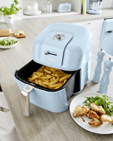 Swan Retro 6 Litre Manuel Airfryer Yağsız Fritöz Mavi